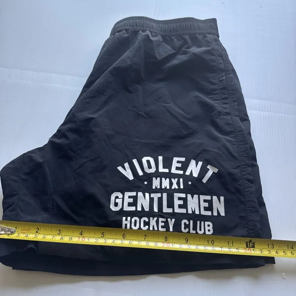 Violent Gentlemen Hockey Club Men’s Swim Trunks Size 34 Black Recycled Nylon